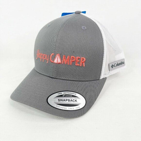 Columbia Spring Grove Happy Camper Gray Snapback - Picture 1 of 5